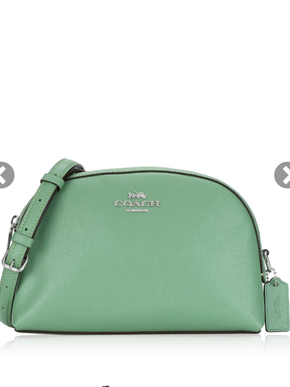 Coach Pebbled Leather Crossbody in Mint